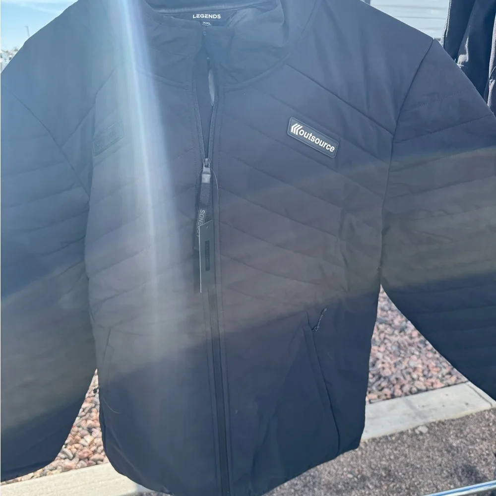 Legends Black Quilted Men's Puffer Jacket - Picture 1 of 4